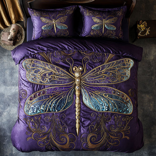 Mystical Purple Dragonfly WU2402074CL Duvet Cover Set