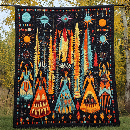 Native American Dance The Night Away WU1401009CL Quilt