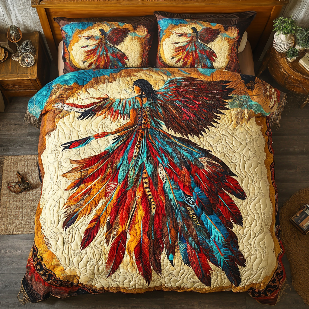 Native American Dancing In The Wild WU2001015CL Duvet Cover Set