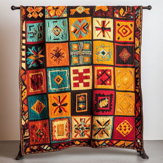 Native American Geometric Spirit Patchwork WU1303010CL Quilt