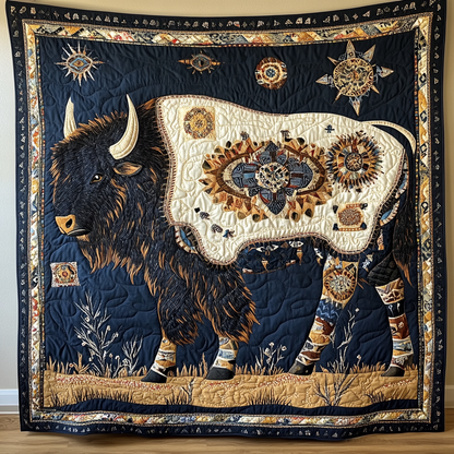 Native American Mystic Buffalo Legacy WU1803009CL Quilt