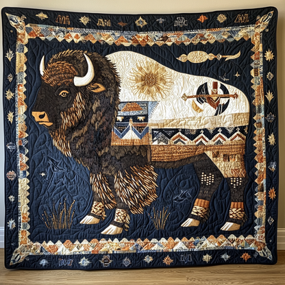 Native American Mystic Buffalo Legacy WU1803011CL Quilt