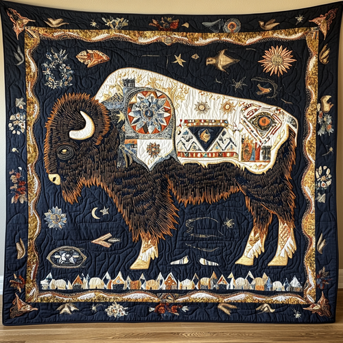 Native American Mystic Buffalo Legacy WU1803012CL Quilt