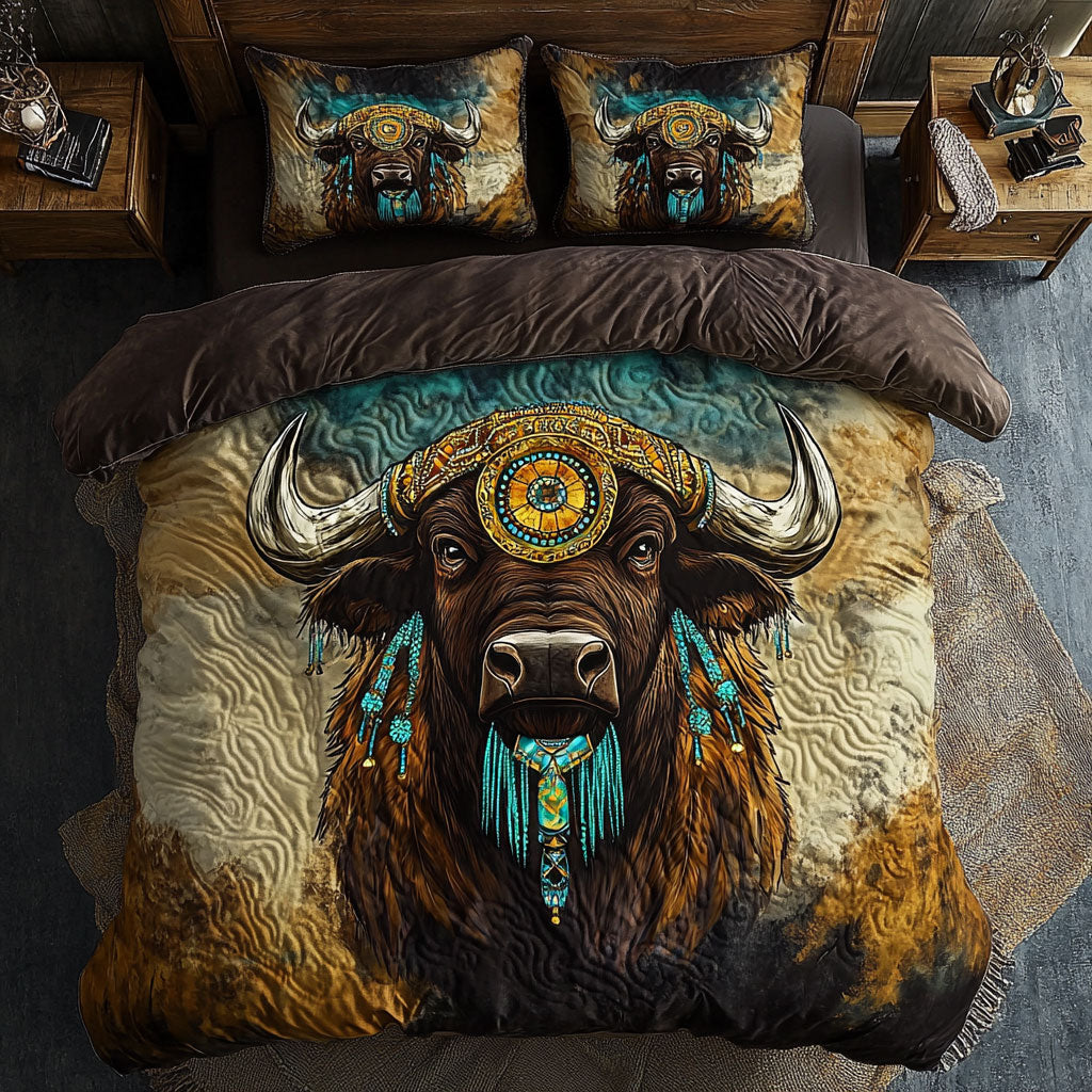 Native American Regal Buffalo WU0703024CL Duvet Cover Set