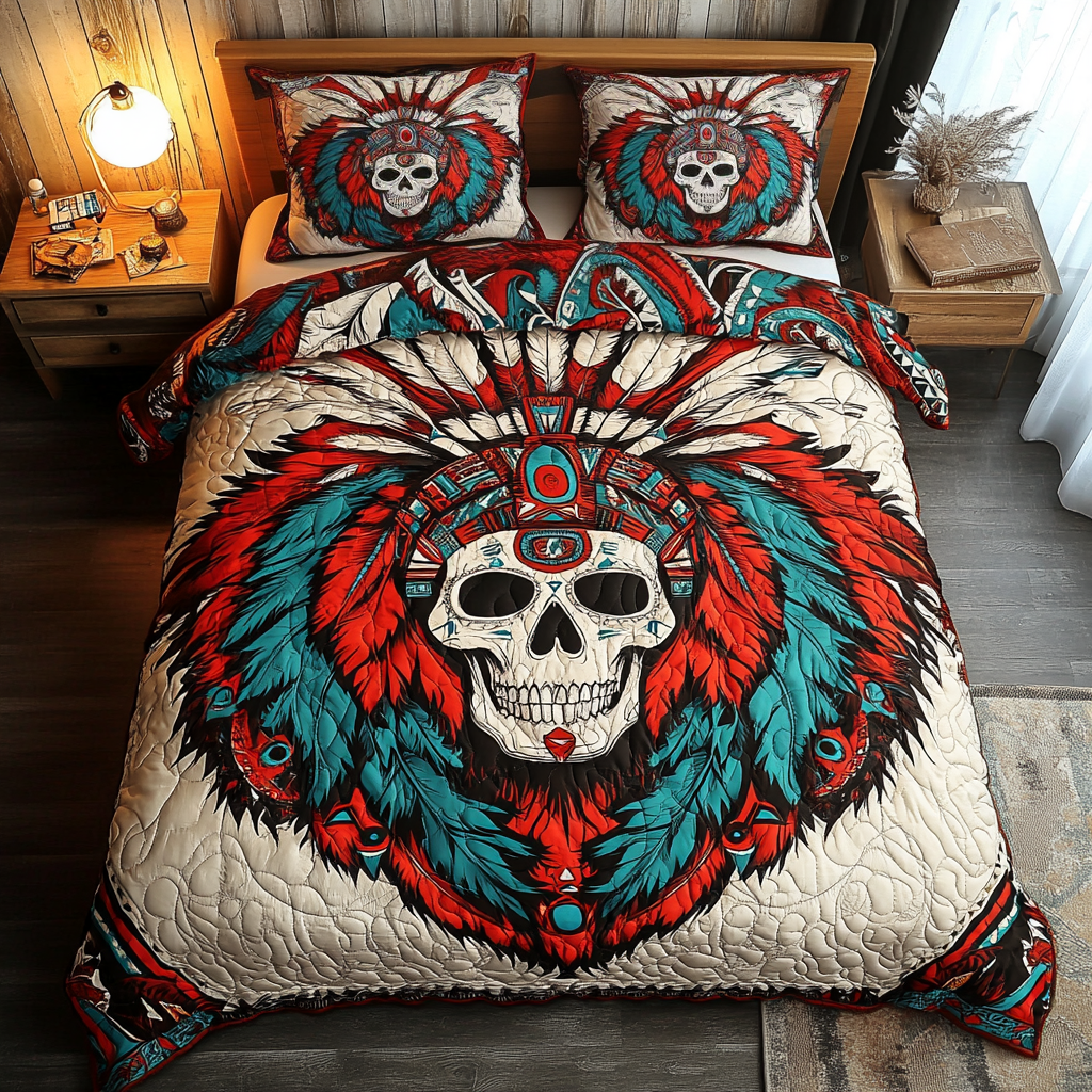 Native American Skull WU1501004CL Duvet Cover Set