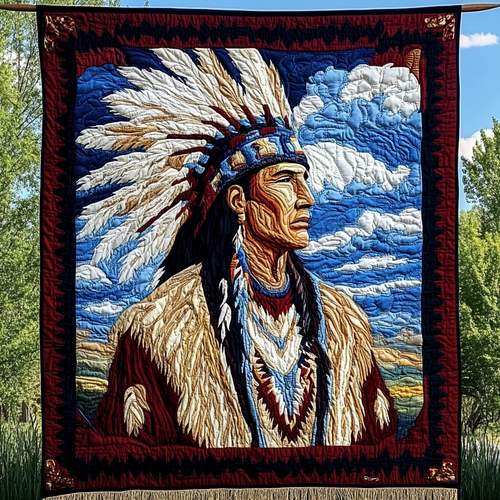 Native American Tribal Chief WU1601013CL Quilt