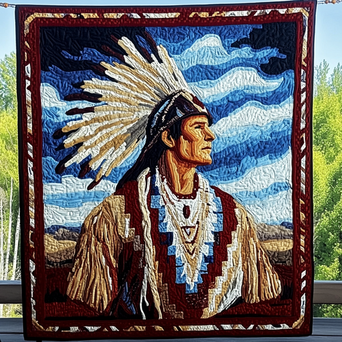 Native American Tribal Chief WU1601014CL Quilt