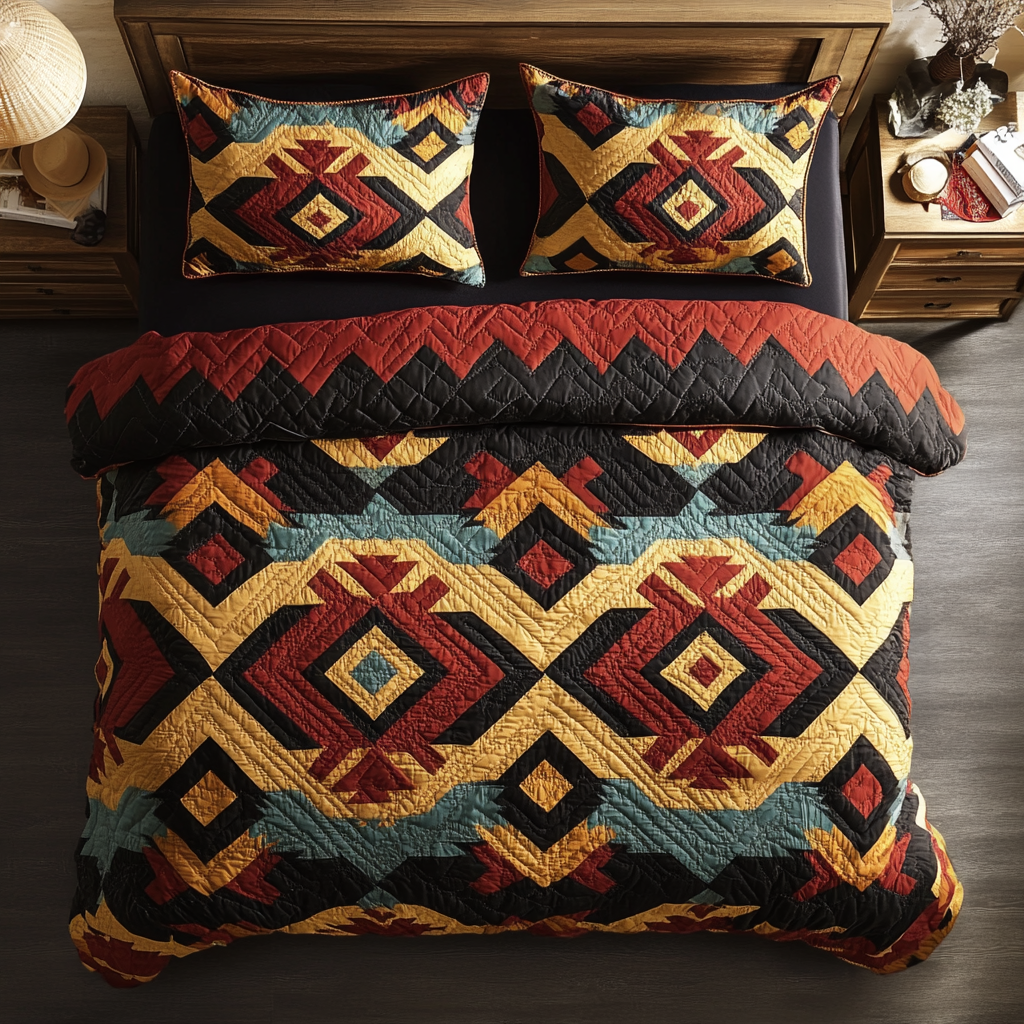 Native American Tribal Patchwork WU2001018CL Duvet Cover Set