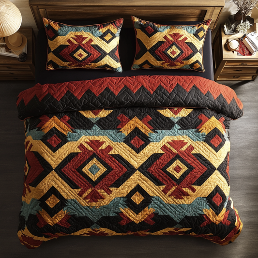 Native American Tribal Patchwork WU2001018CL Duvet Cover Set