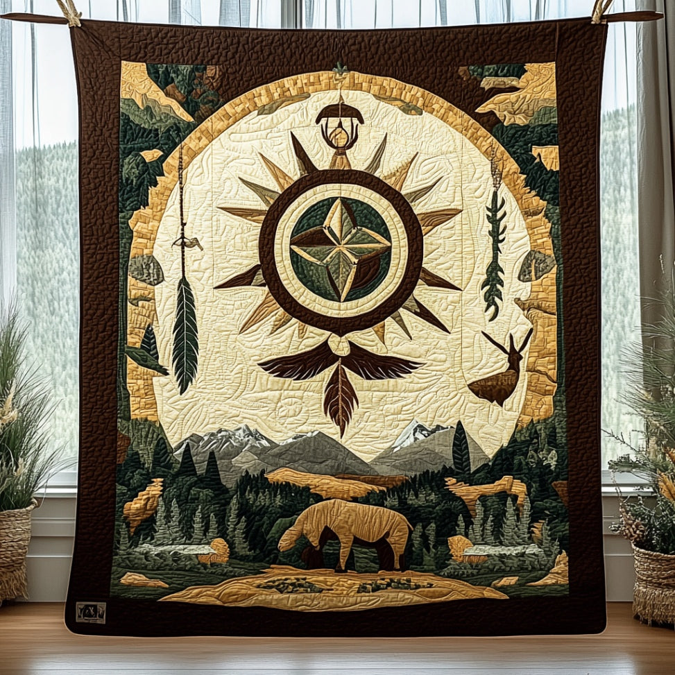 Native American Tribal Suncatcher WU1801022CL Quilt