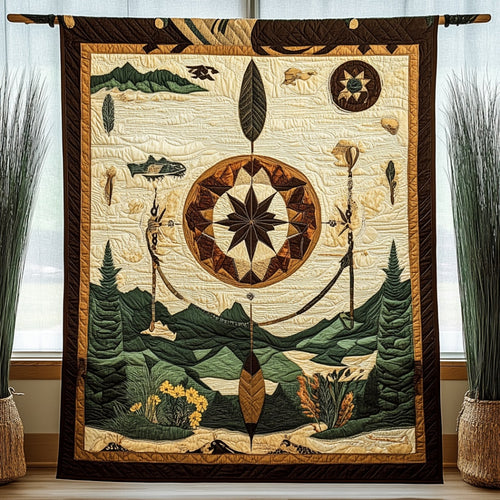 Native American Tribal Suncatcher WU1801024CL Quilt