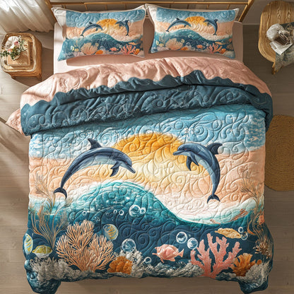 Ocean Serenade With Dolphins WU0503007CL Duvet Cover Set
