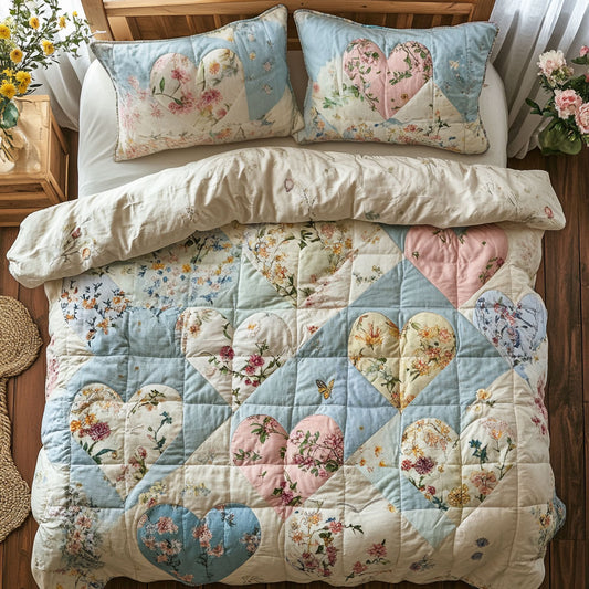 Pastel Heart Patchwork WU0403041CL Duvet Cover Set