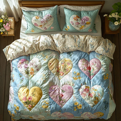 Pastel Heart Patchwork WU0403042CL Duvet Cover Set