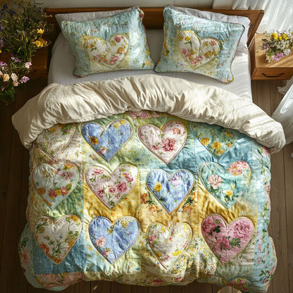 Pastel Heart Patchwork WU0403089CL Duvet Cover Set