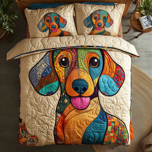 Patchwork Dachshund WU1702041CL Duvet Cover Set