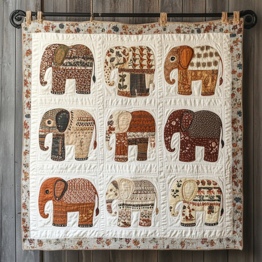 Patchwork Elephant WU1401026CL Quilt