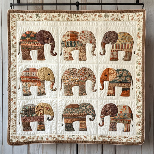 Patchwork Elephant WU1401027CL Quilt