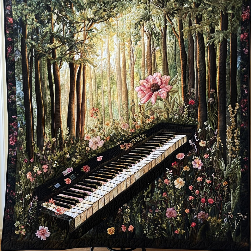 Piano In The Forest WU0401076CL Quilt