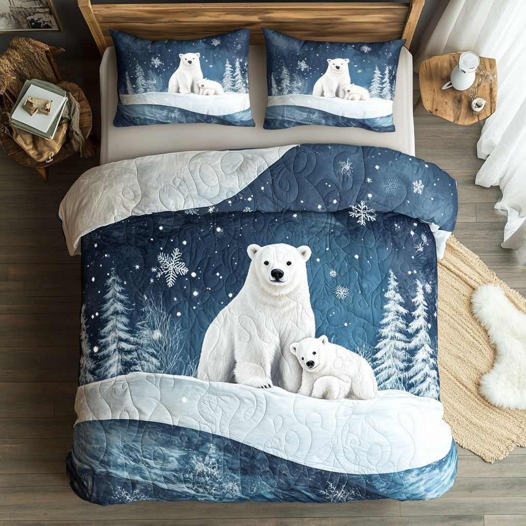 Polar Bear Glacier Heart WU0703037CL Duvet Cover Set