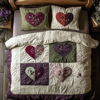 Purple Heart Patchwork WU0403034CL Duvet Cover Set