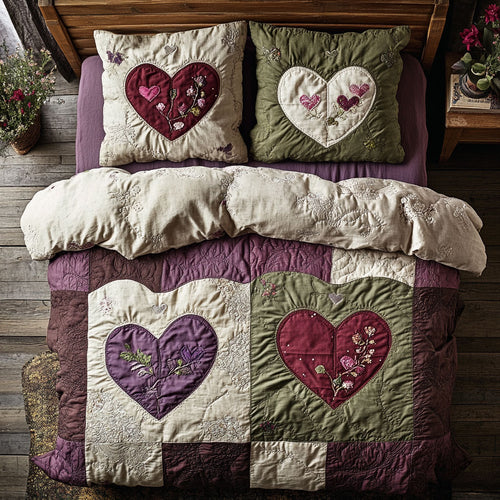 Purple Heart Patchwork WU0403036CL Duvet Cover Set