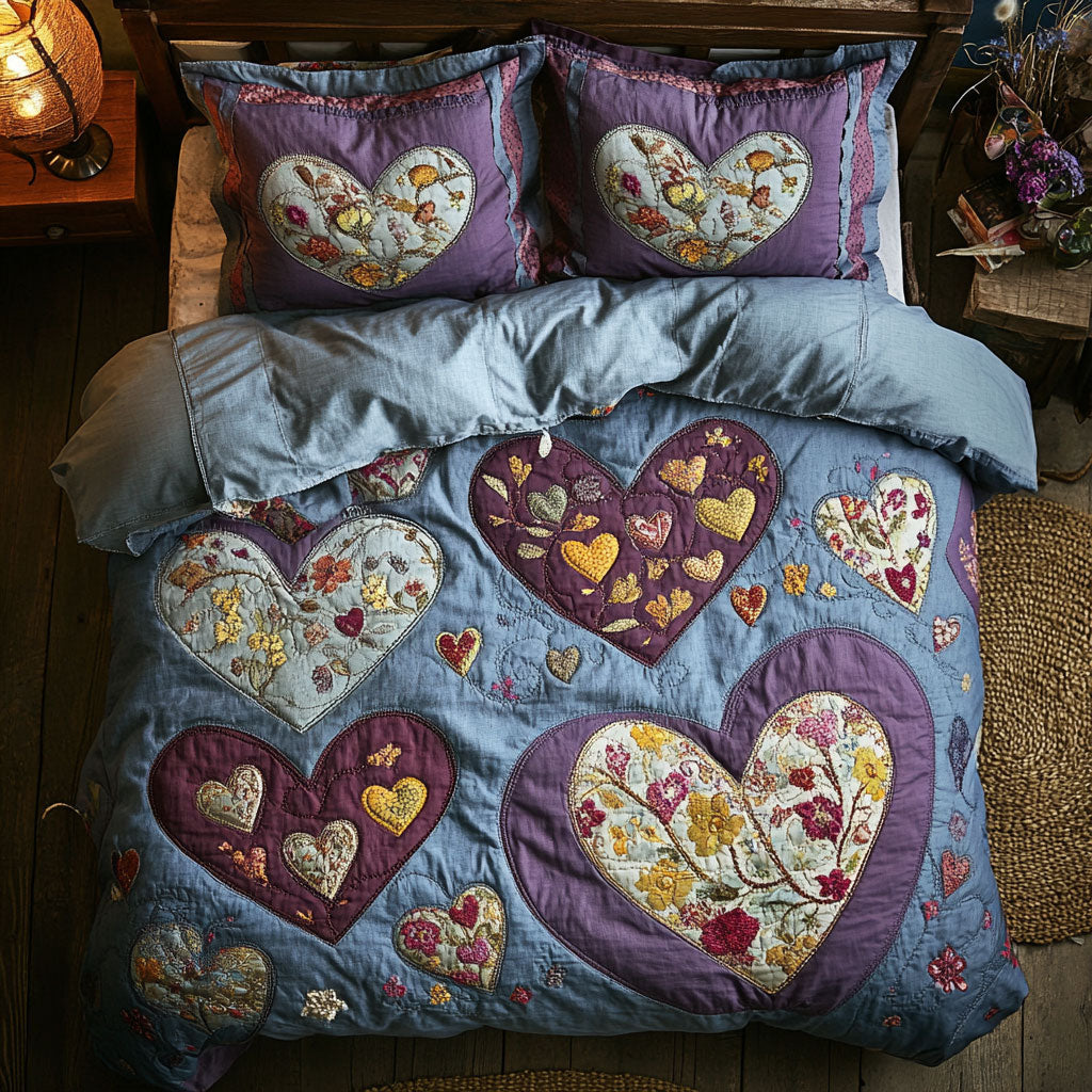 Purple Hearts WU0502005CL Duvet Cover Set