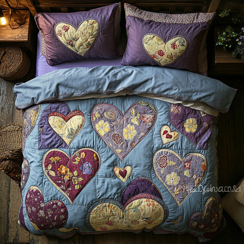 Purple Hearts WU0502006CL Duvet Cover Set