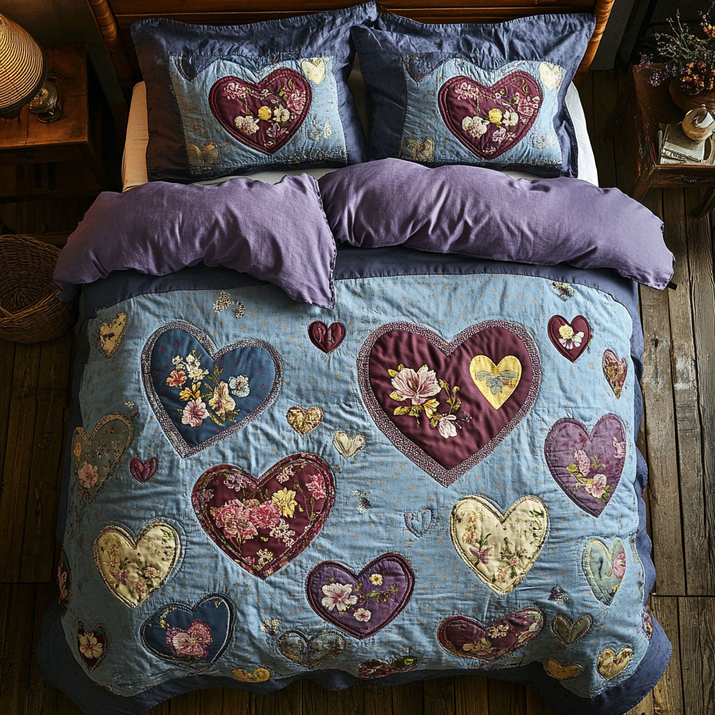 Purple Hearts WU0502007CL Duvet Cover Set