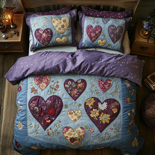 Purple Hearts WU0502008CL Duvet Cover Set