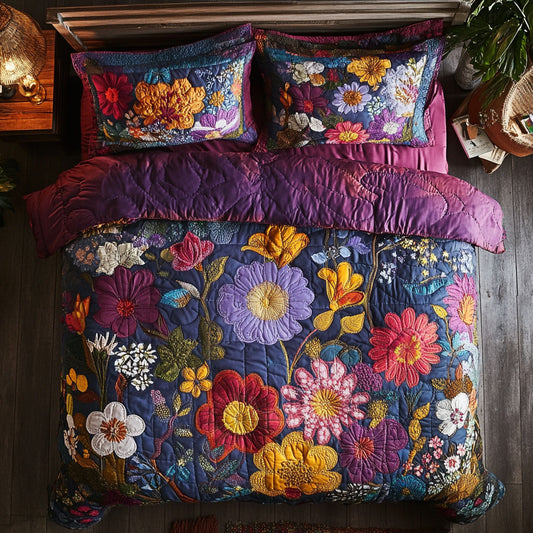 Purple Patchwork WU2402066CL Duvet Cover Set