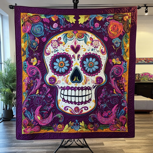 Purple Sugar Skull WU0401055CL Quilt