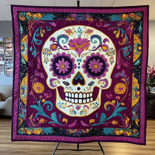 Purple Sugar Skull WU0401058CL Quilt