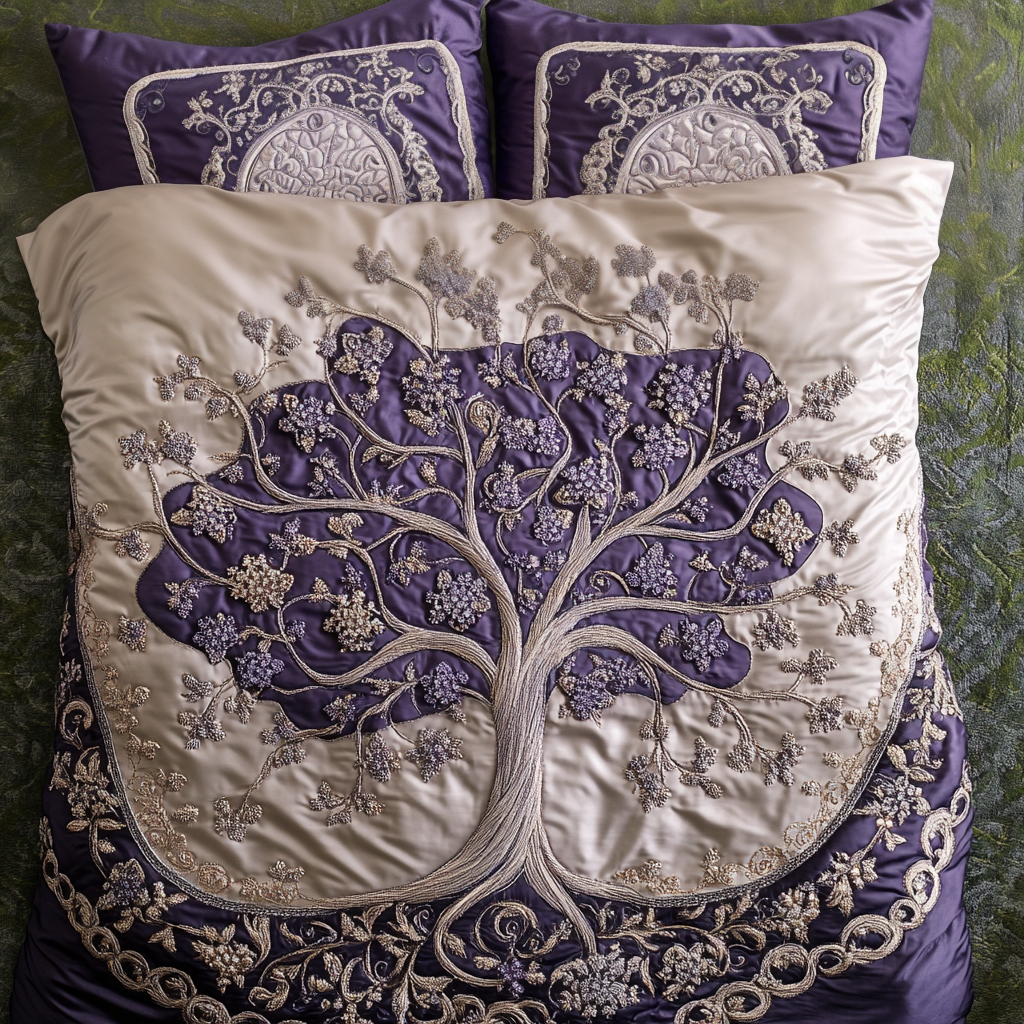 Purple Tree Of Life WU2101026CL Duvet Cover Set