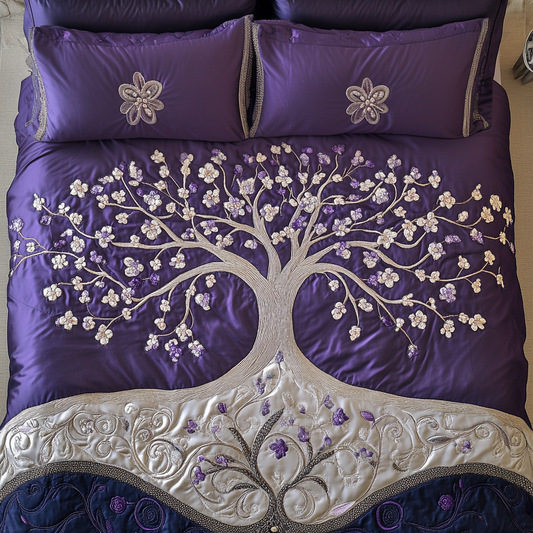 Purple Tree Of Life WU2101027CL Duvet Cover Set