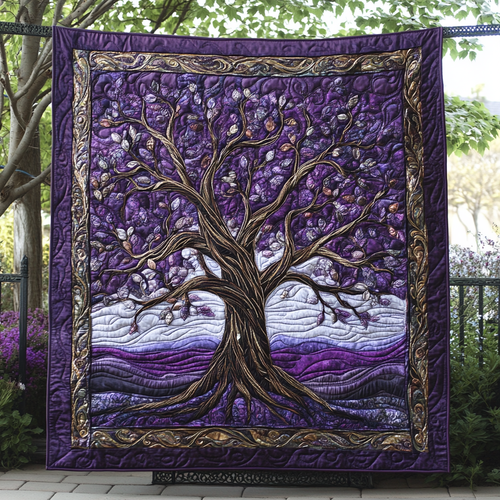 Purple Tree Of Life WU0301099CL Quilt