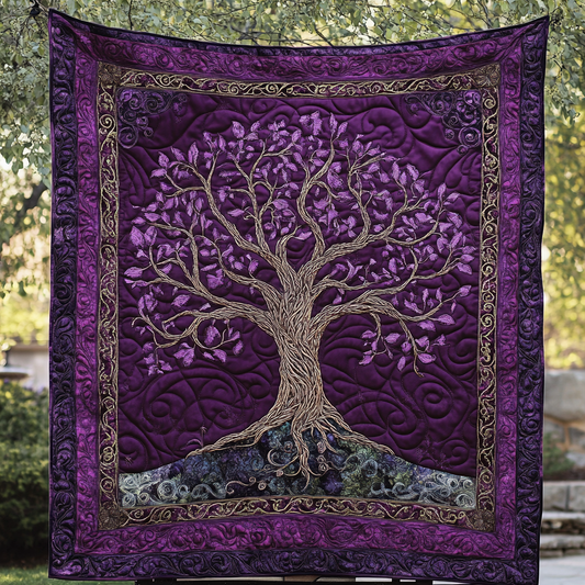 Purple Tree Of Life WU0301101CL Quilt