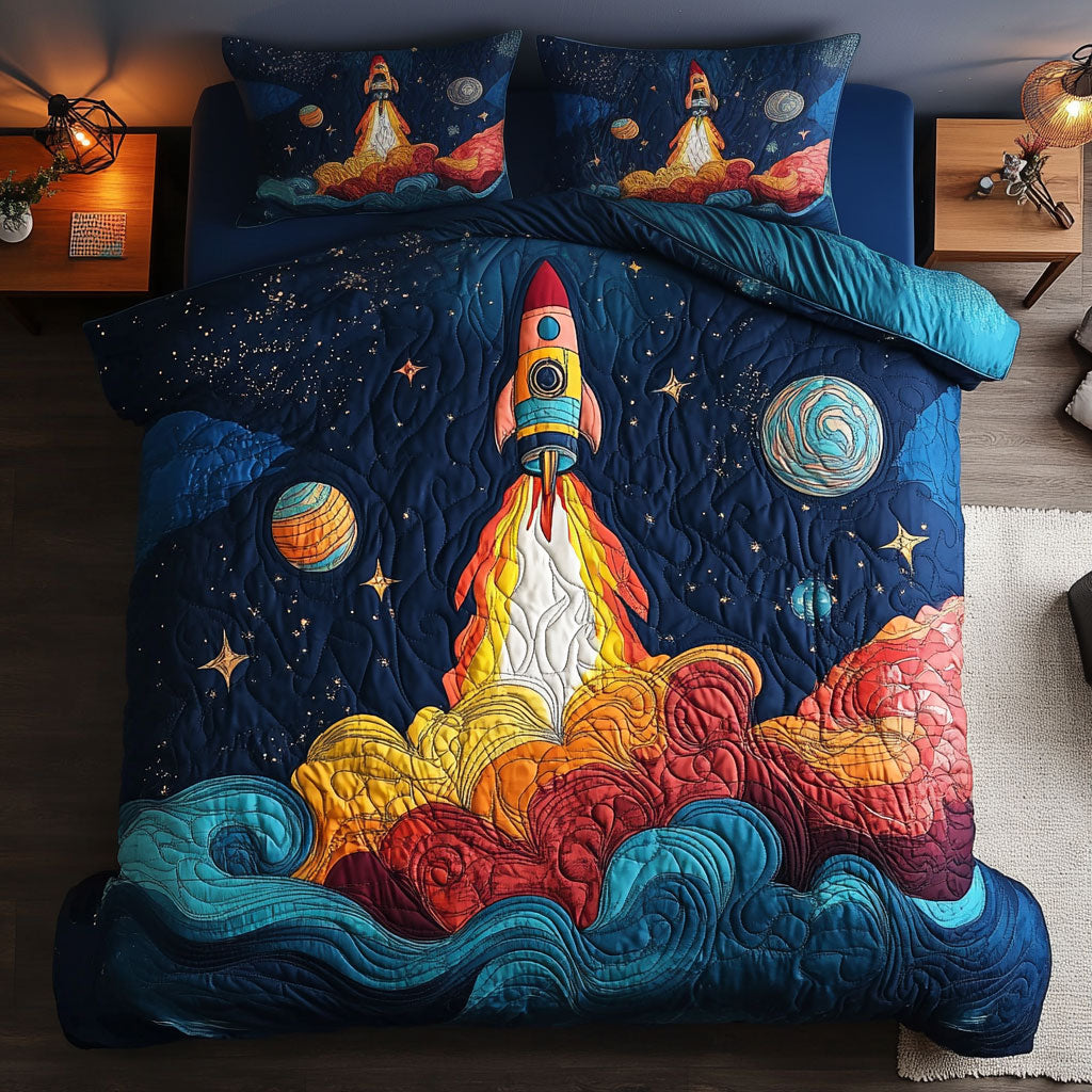 Rocket Cosmic Voyage WU1103099CL Duvet Cover Set