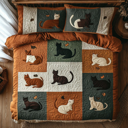 Rustic Cat Patchwork WU0403007CL Duvet Cover Set