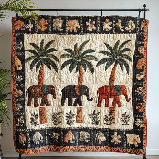 Rustic Elephant WU0503027CL Quilt