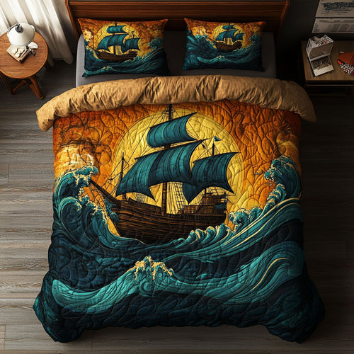Sailing Stormy Sea WU2403002CL Duvet Cover Set