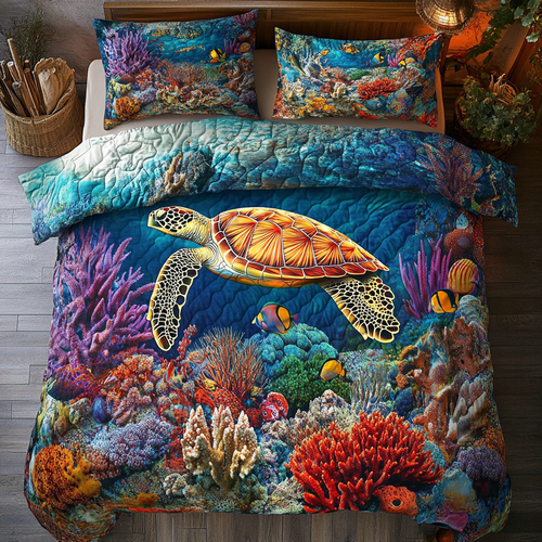 Sea Turtle Ocean Is Calling WU2001004CL Duvet Cover Set