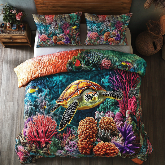 Sea Turtle Ocean Is Calling WU2001007CL Duvet Cover Set