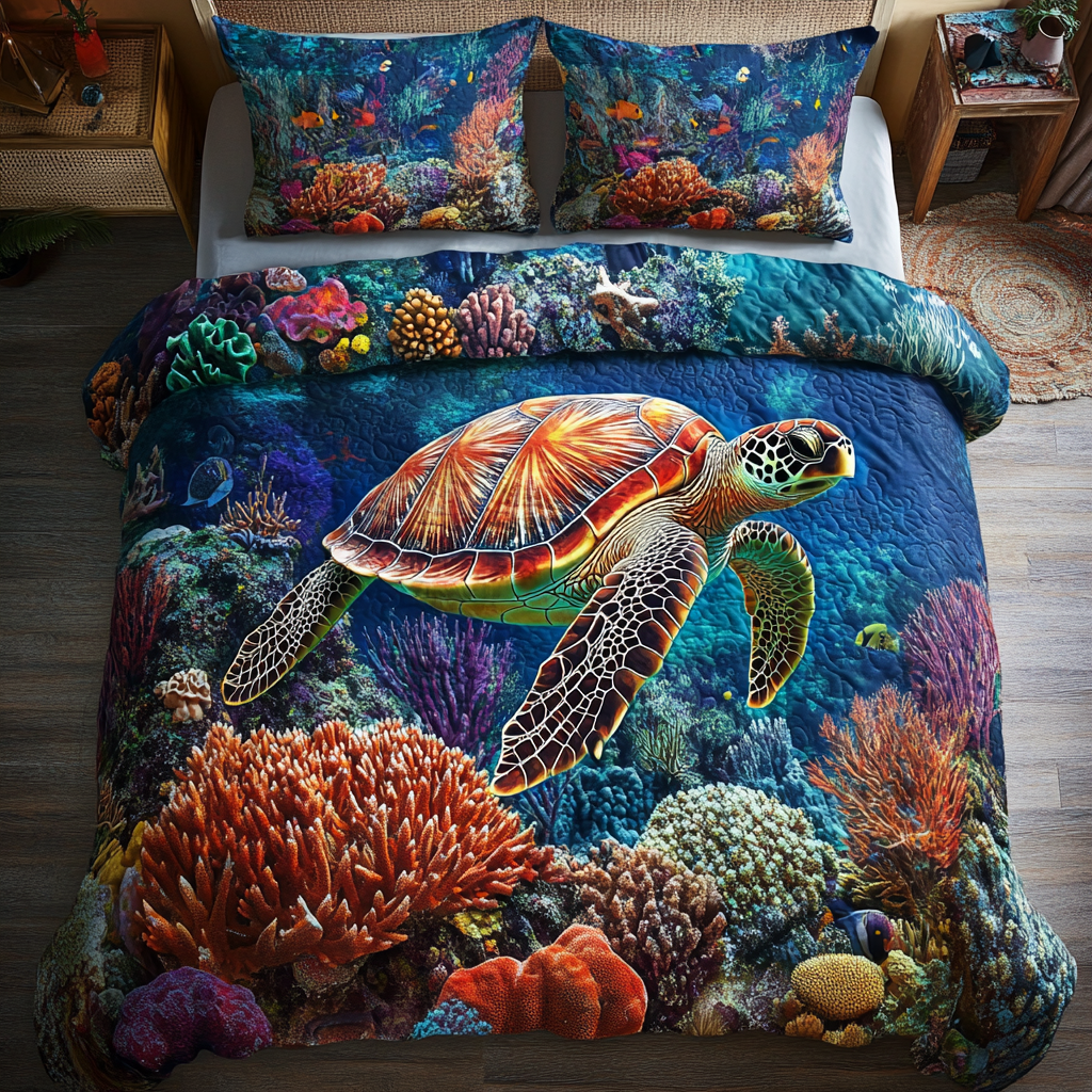 Sea Turtle Ocean Is Calling WU2001008CL Duvet Cover Set