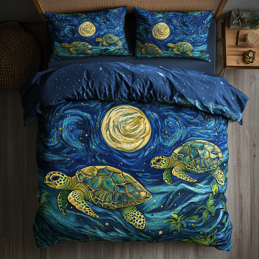 Sea Turtle Starry Night WU1801042CL Duvet Cover Set