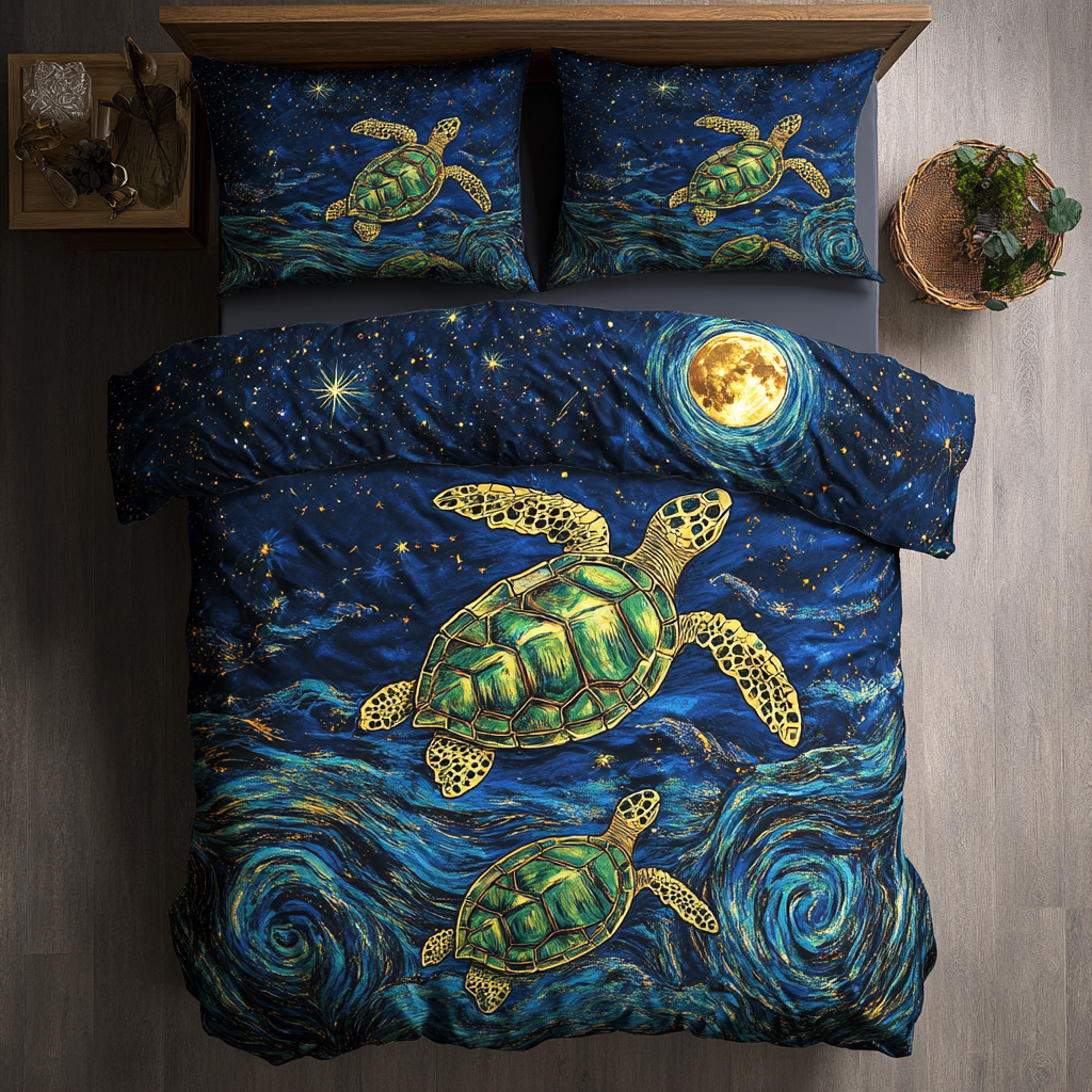 Sea Turtle Starry Night WU1801043CL Duvet Cover Set