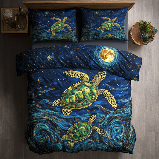 Sea Turtle Starry Night WU1801043CL Duvet Cover Set