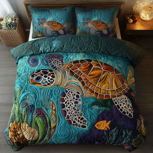 Sea Turtles Marine Life WU2402048CL Duvet Cover Set