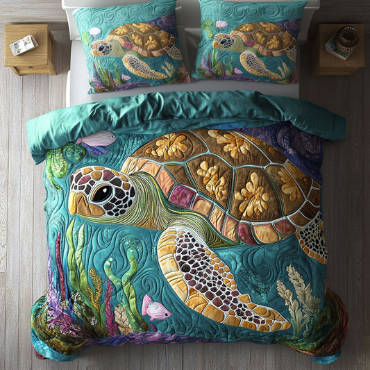 Sea Turtles Marine Life WU2402049CL Duvet Cover Set