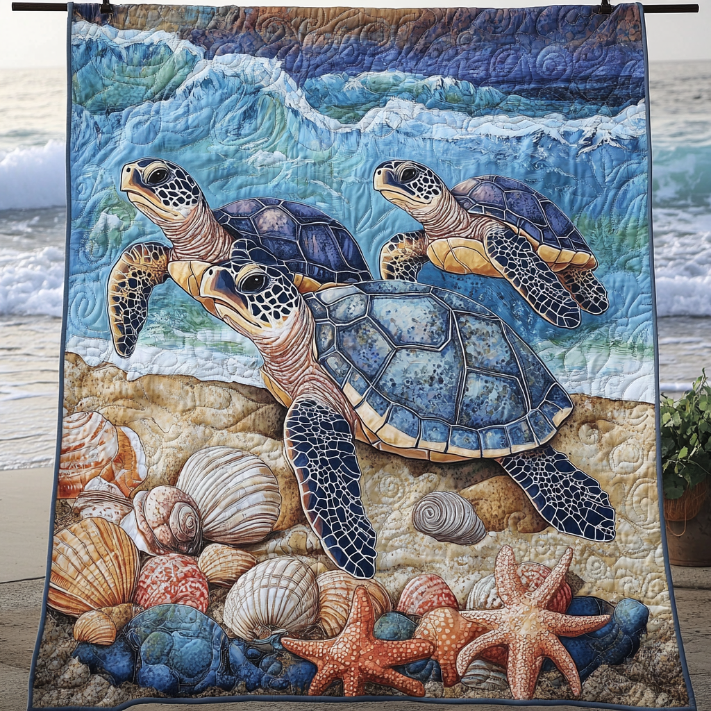 Sea Turtles Ocean Is Calling WU1501016CL Quilt